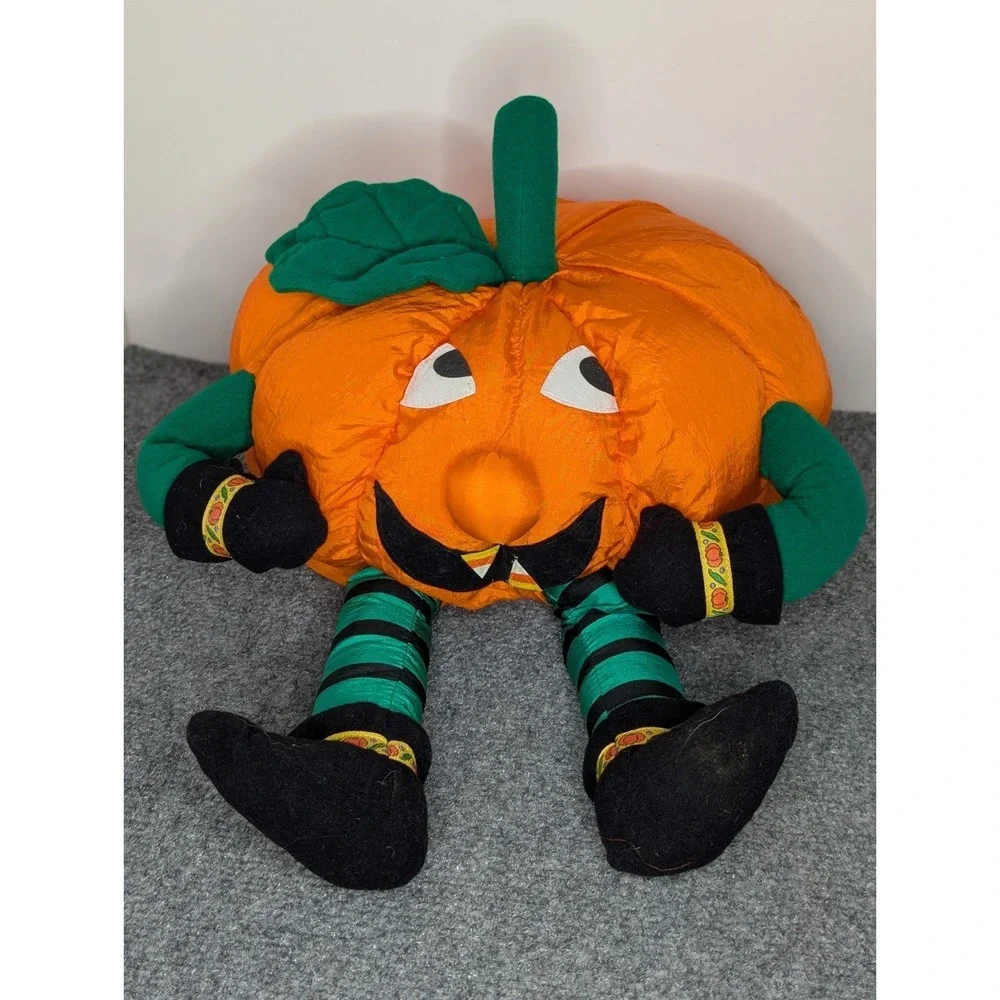 Halloween Plush Pumpkin International Silver Co Nylon Decorative Stuffed